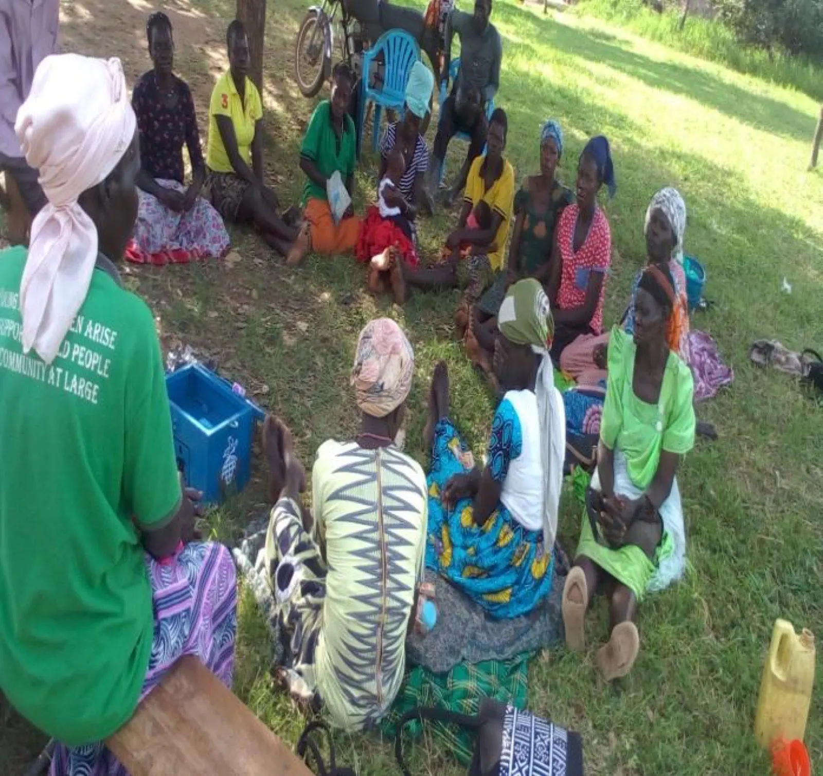 Community group meeting on livelihood support for vulnerable people